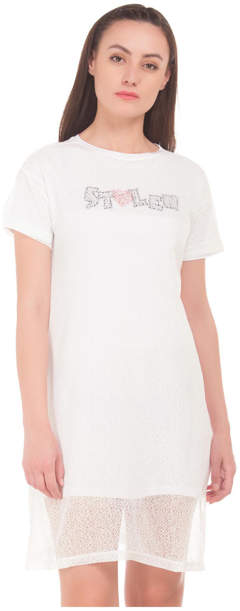 

SUGR White Solid T shirt dress