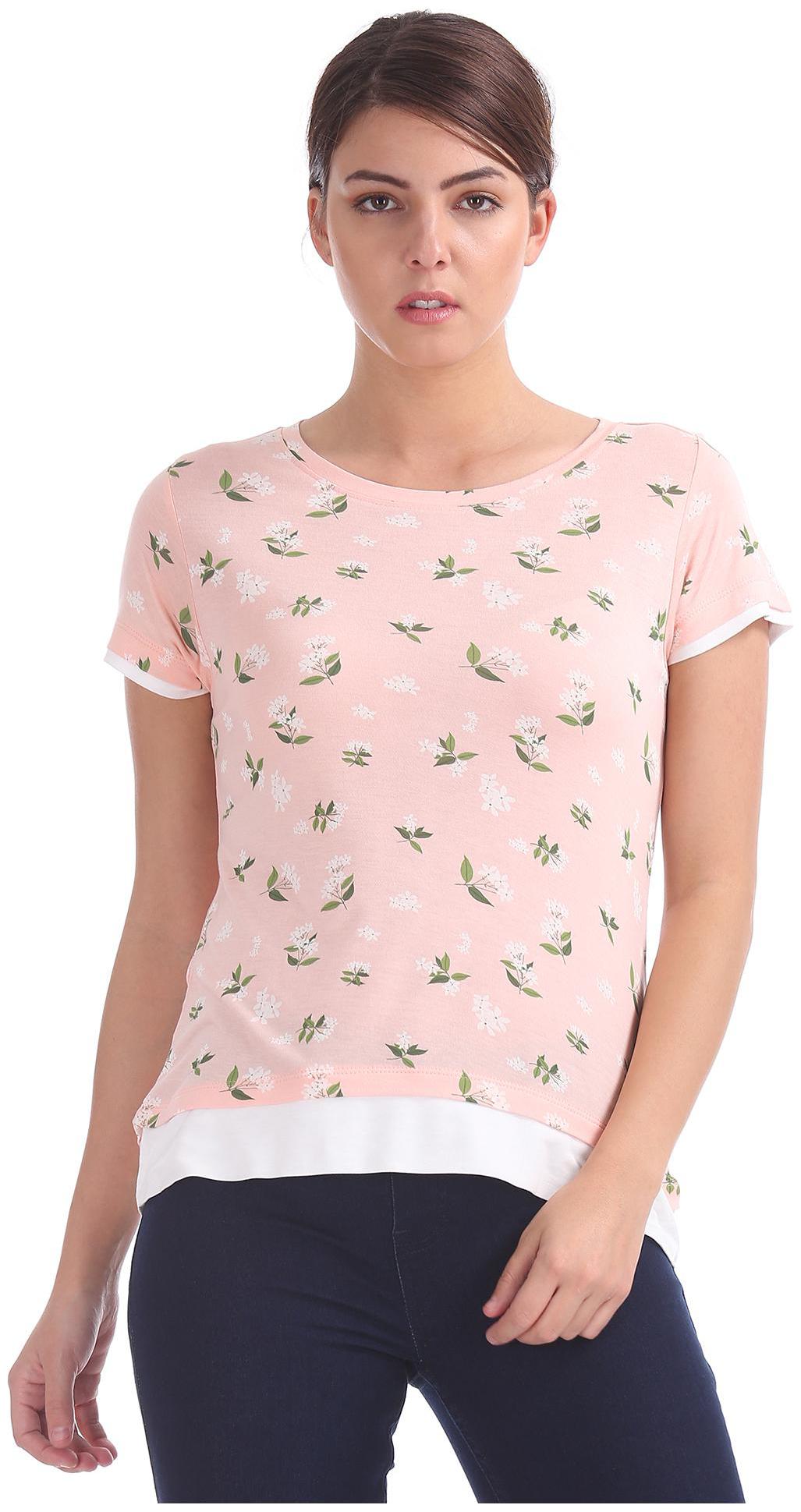 

SUGR Women Printed Regular top - Pink