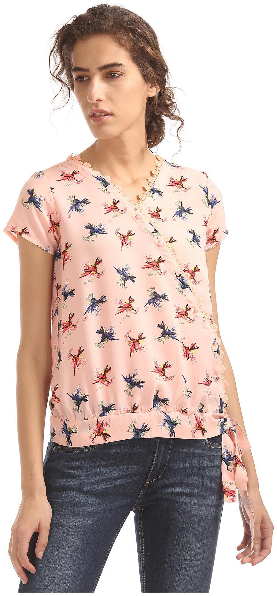 

SUGR Women Printed Regular top - Pink