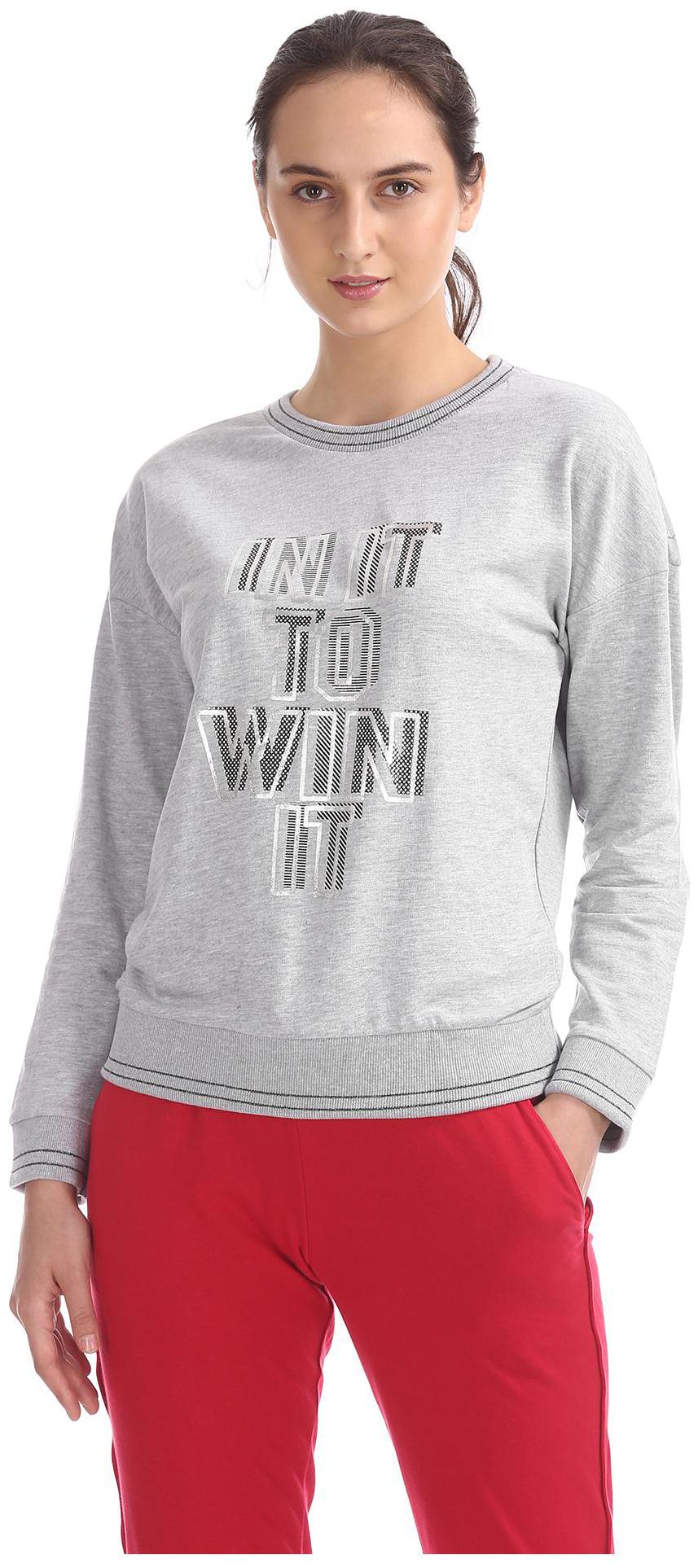

SUGR Women Printed Sweatshirt - Grey