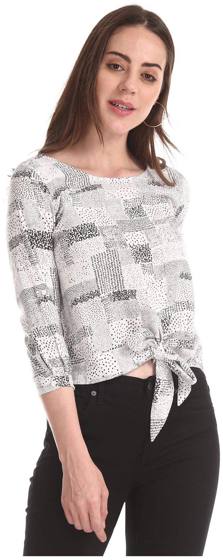 

SUGR Women Printed Regular top - White