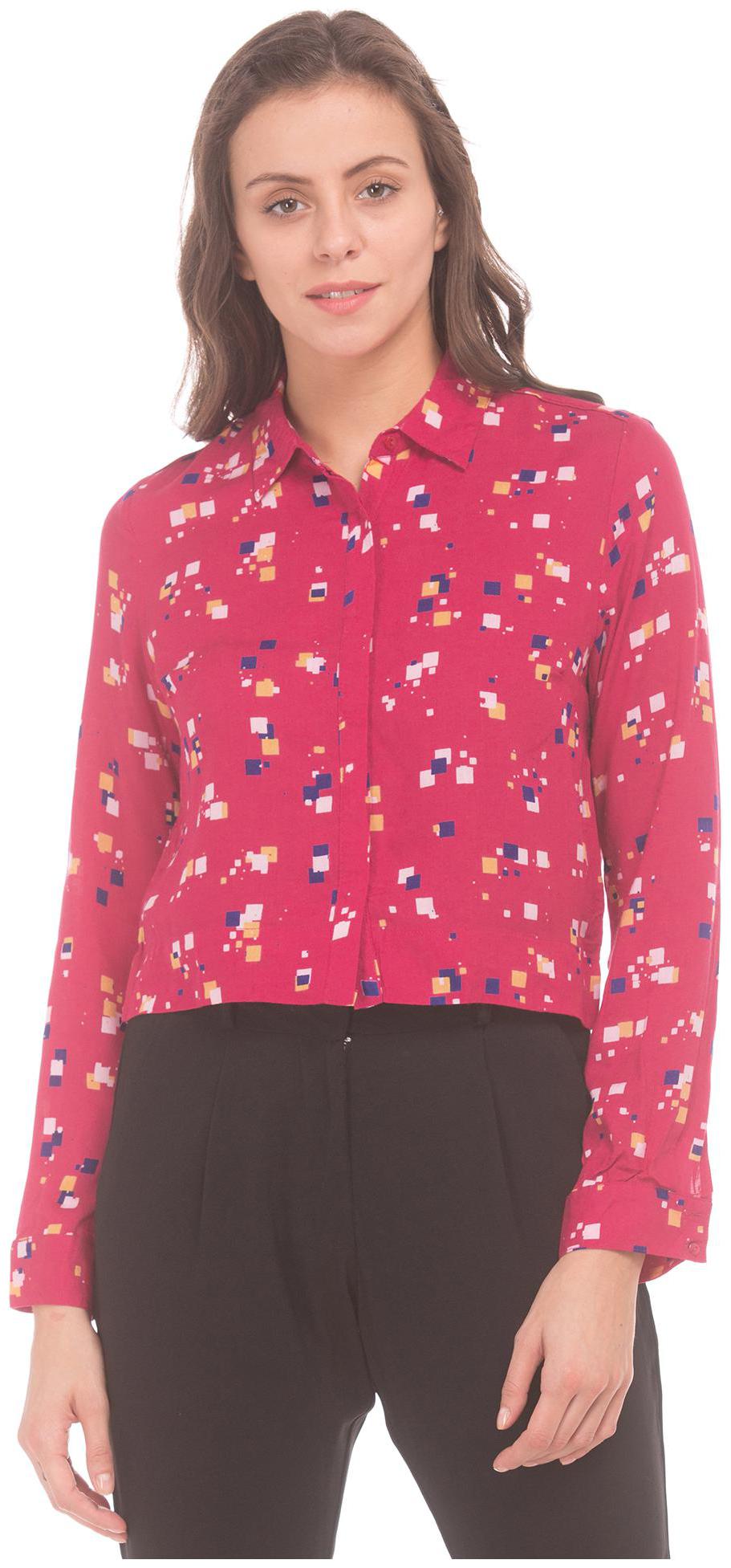 

SUGR Women Pink Printed Regular Fit Shirt