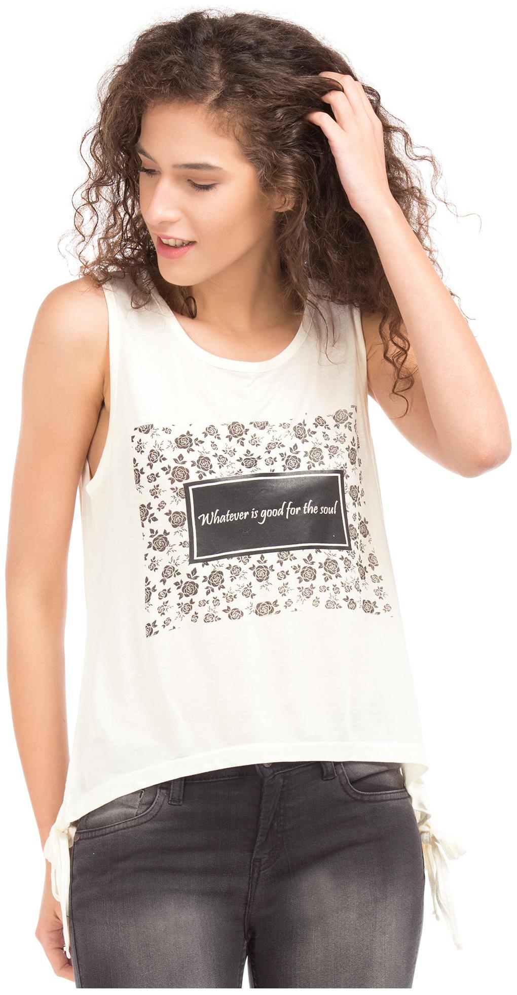 

SUGR Women Printed Regular top - White