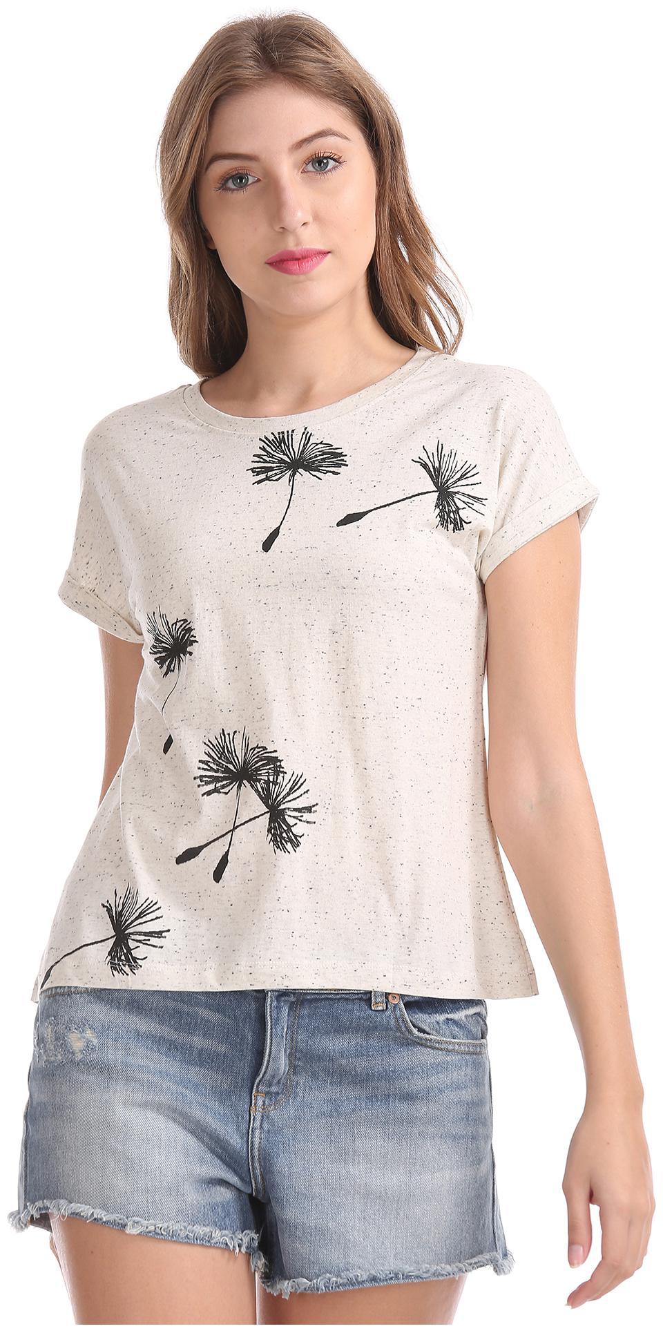 

SUGR Women Printed Regular top - White
