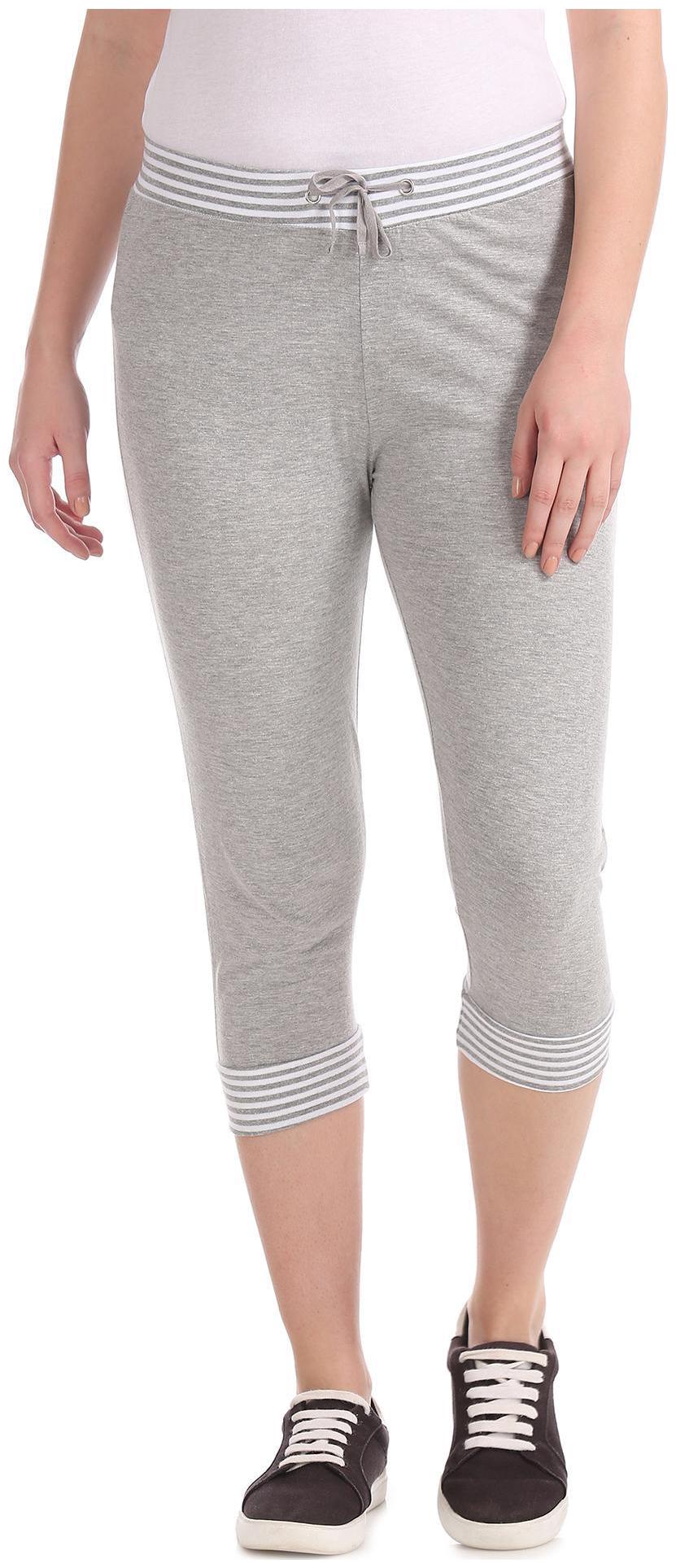 

SUGR Women Regular fit Cotton Solid Track pants - Grey