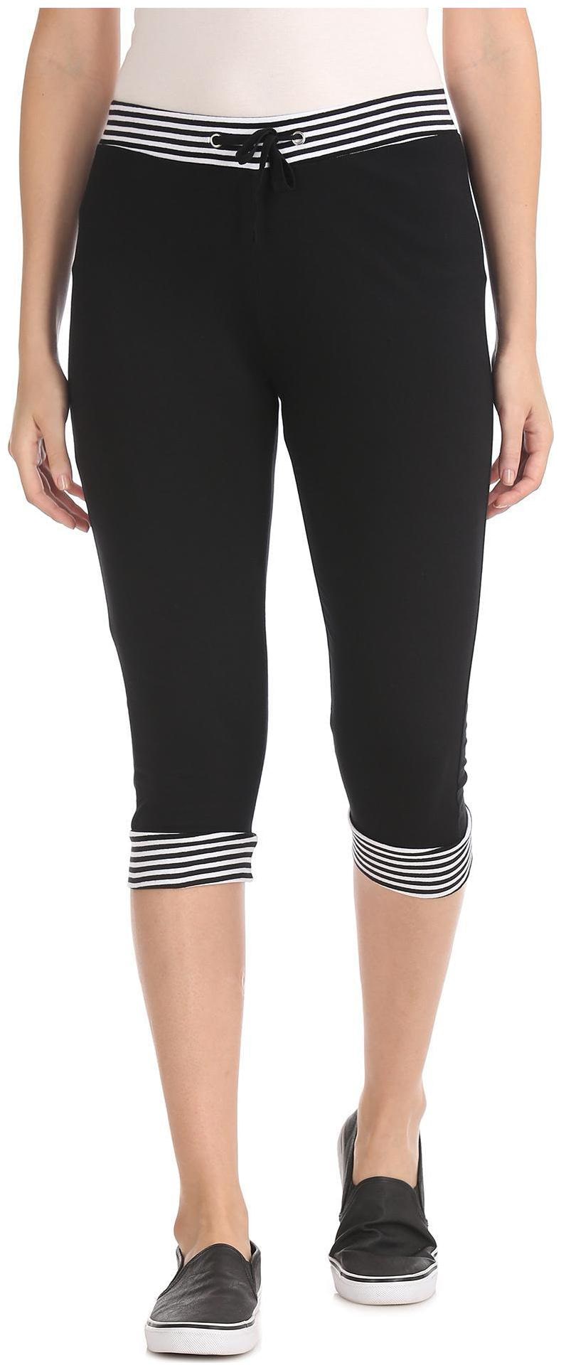 

SUGR Women Regular fit Cotton Solid Track pants - Black