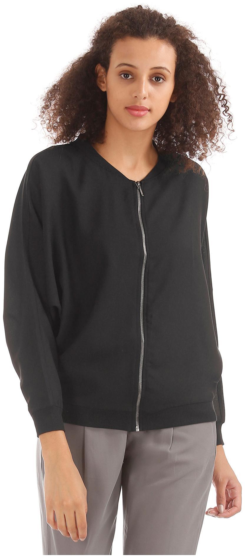

SUGR Women Solid Regular Jacket - Black