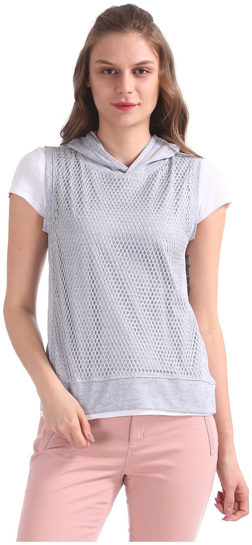 

SUGR Women Solid Hoodie - Grey