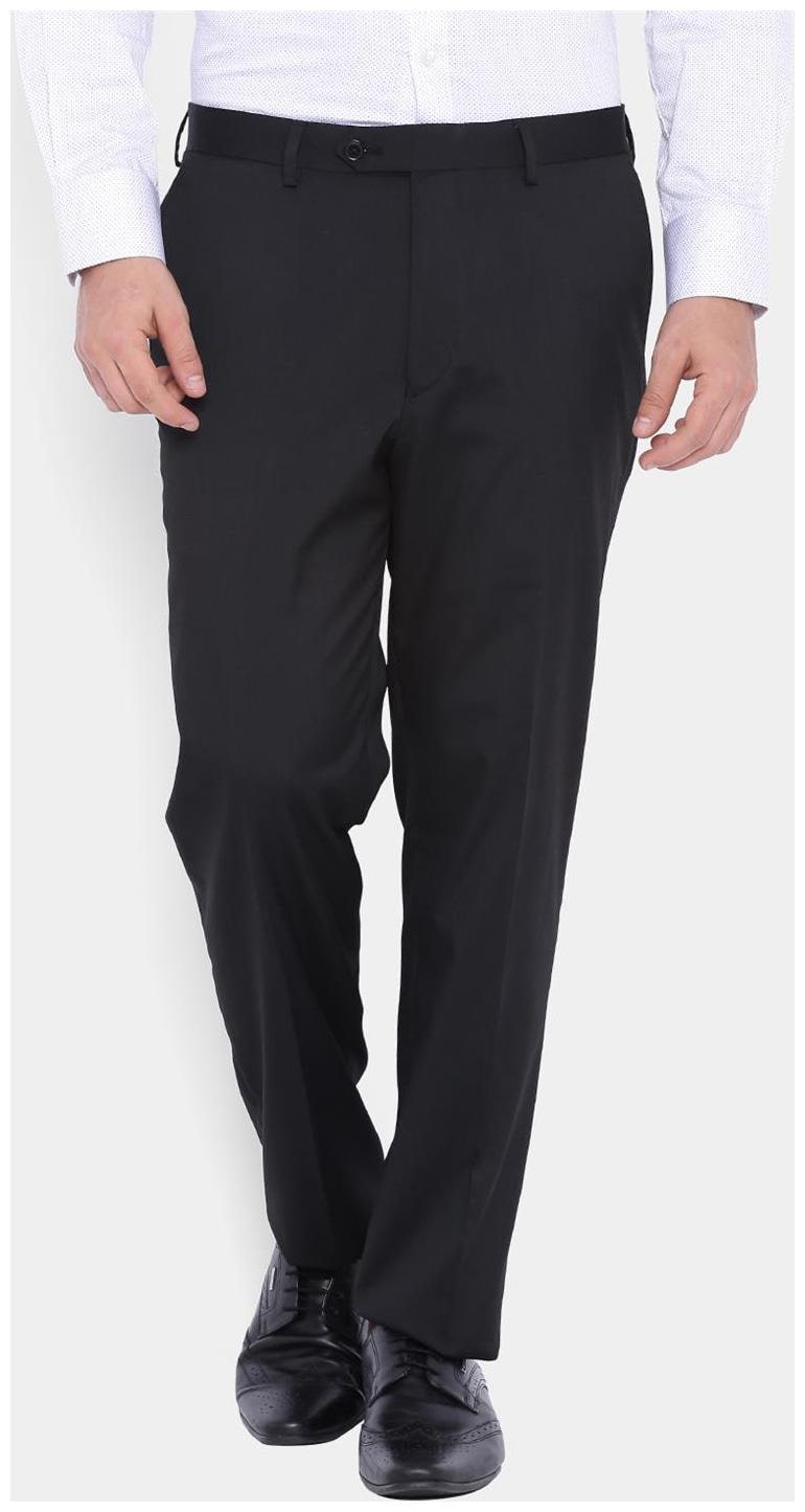 

SUITLTD Men Solid Slim Fit Formal Trouser - Black