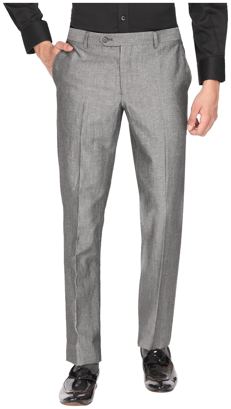 

SUITLTD Men Textured Slim Fit Formal Trouser - Grey