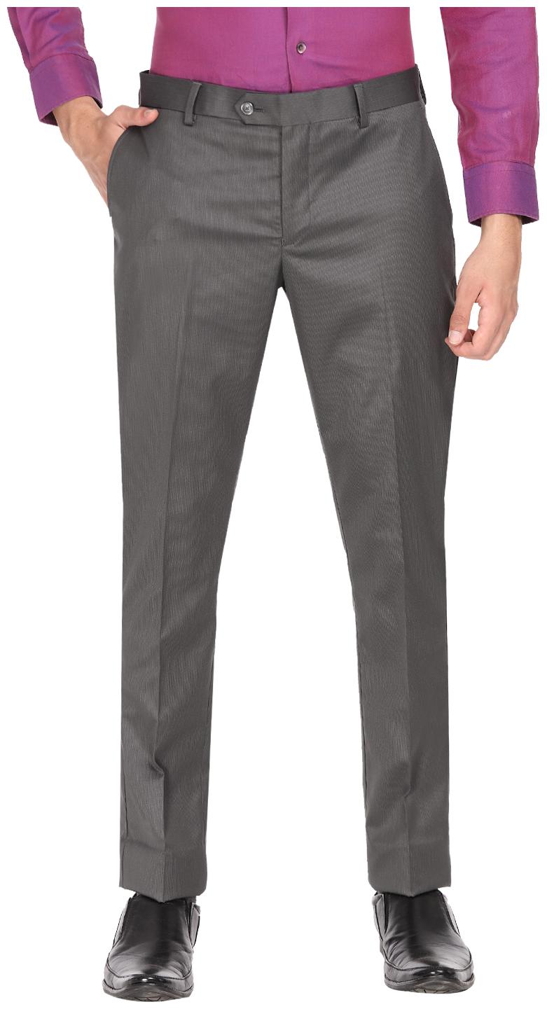 

SUITLTD Men Solid Slim Fit Formal Trouser - Grey