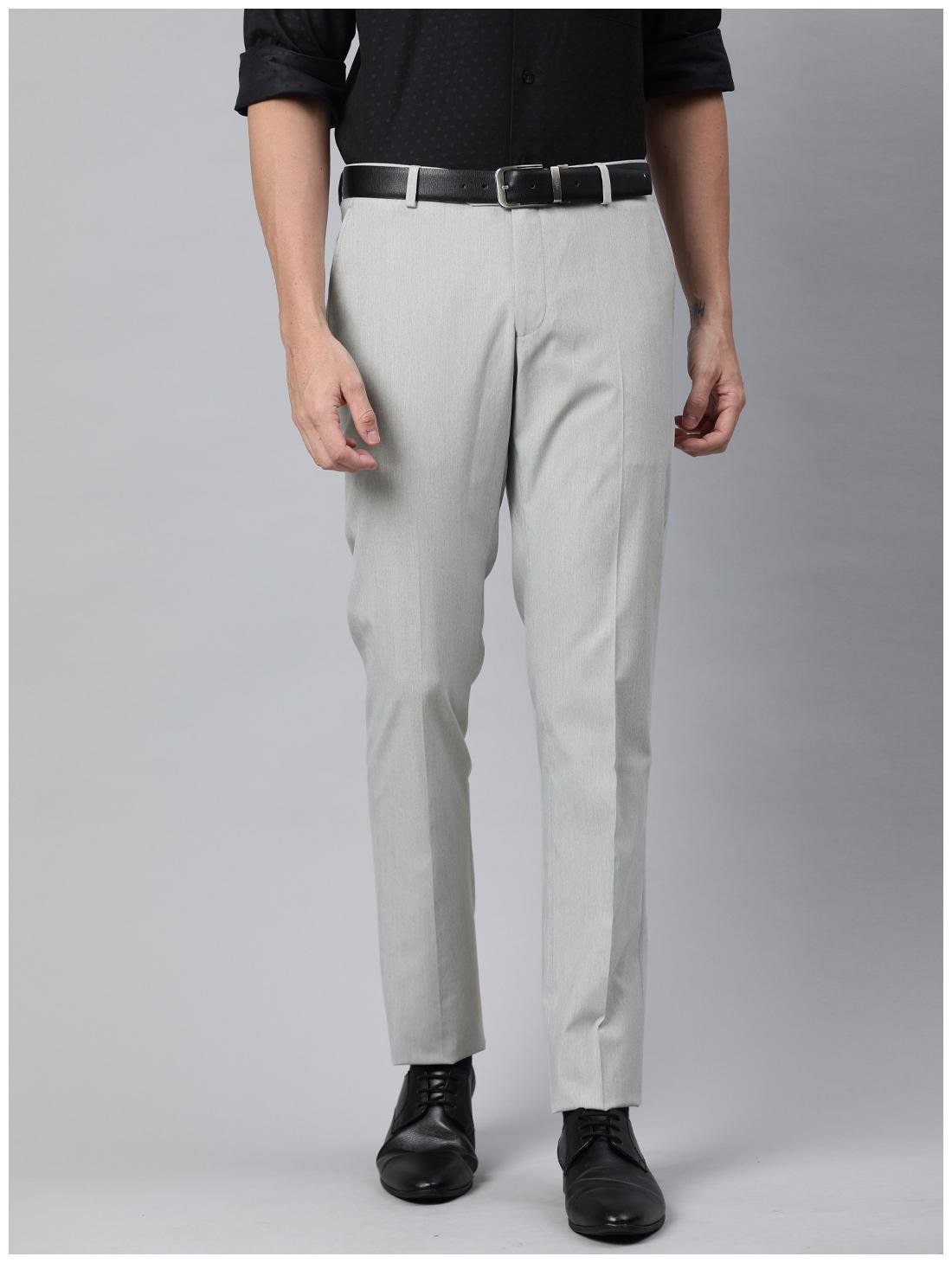 

SUITLTD Men Solid Slim Fit Formal Trouser - Grey