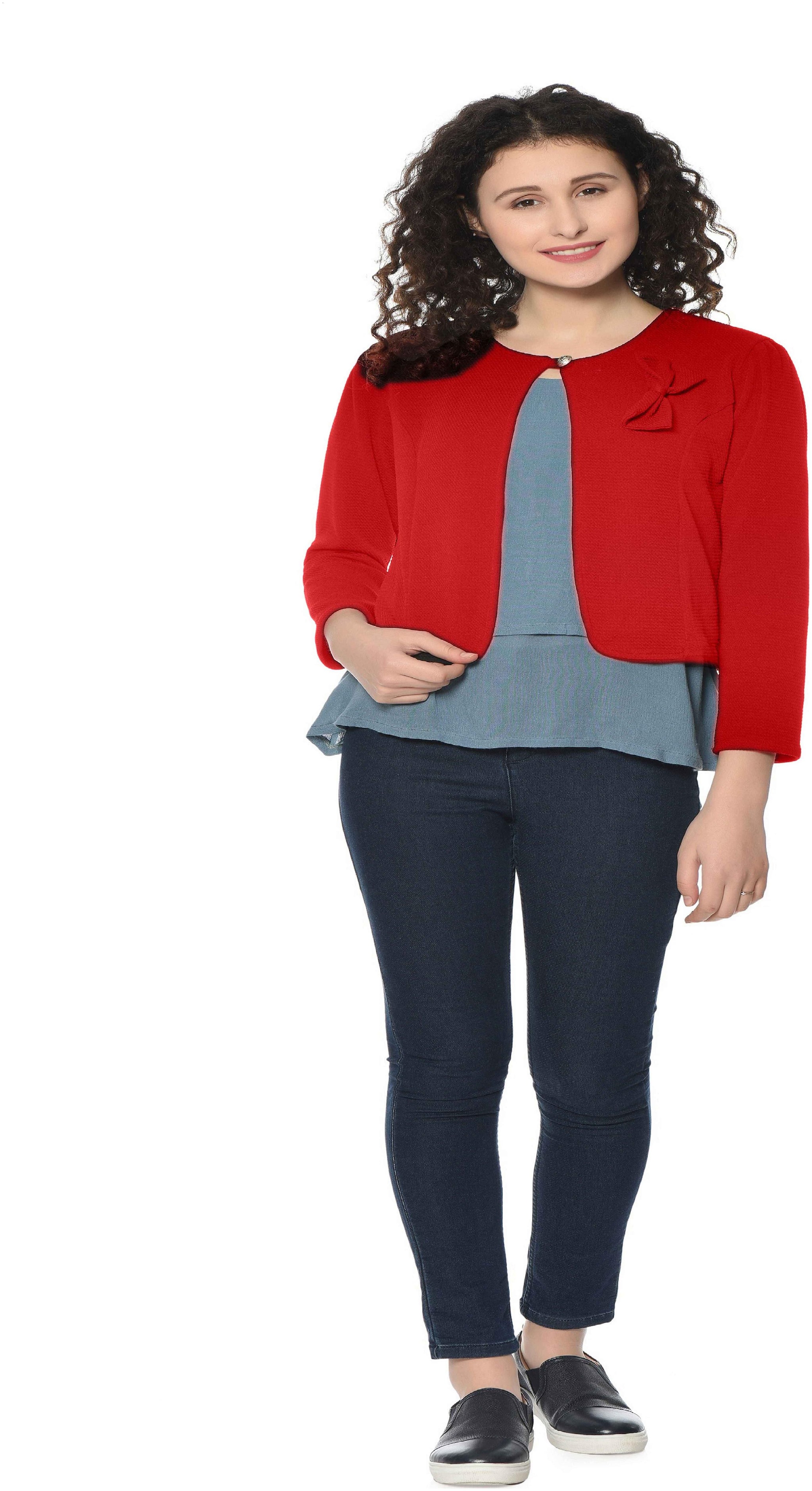 

HRIKSHIKA FASHION Women Shrug - Red