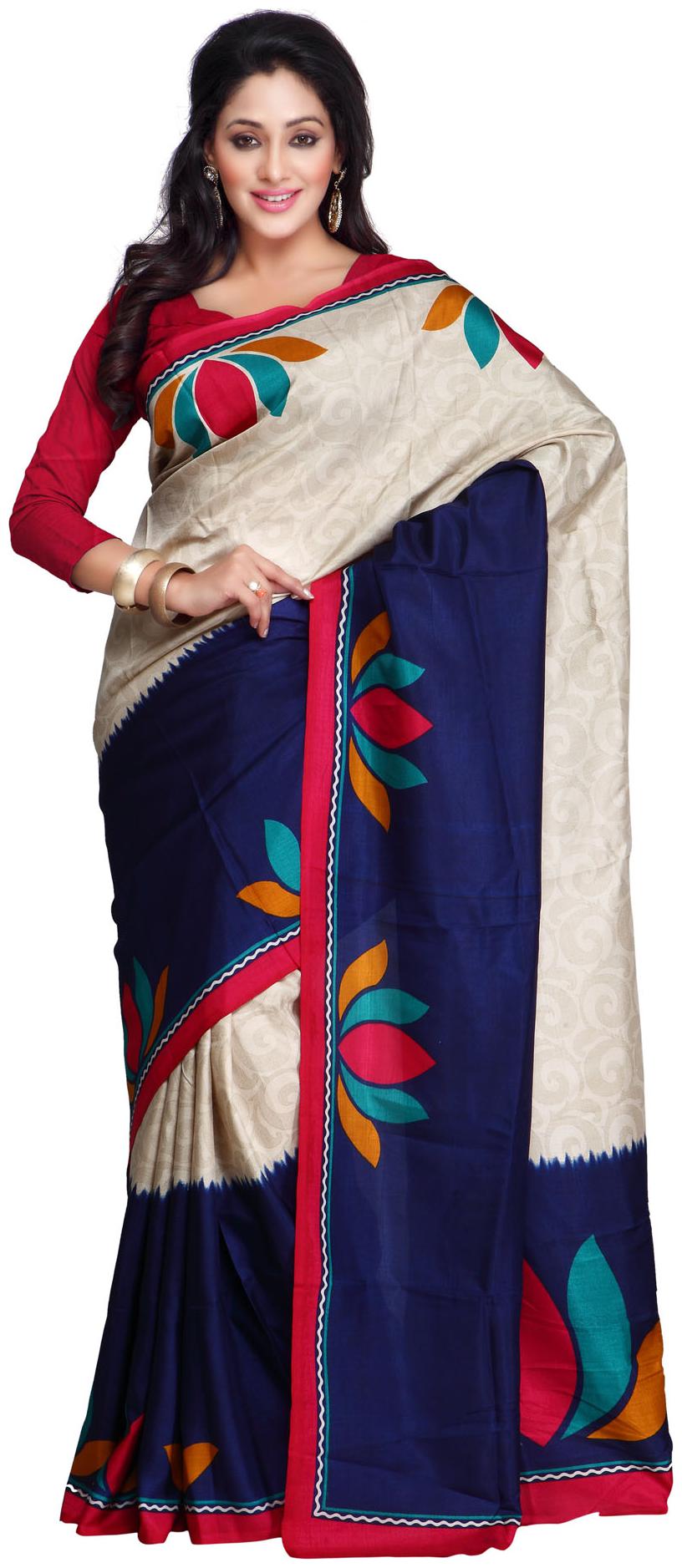 

Sunaina Multi Color Silk Blend Saree