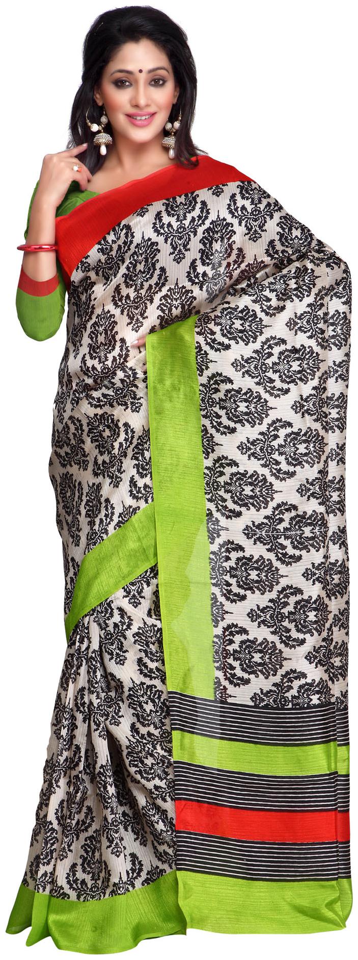 

Sunaina Multi Color Silk Blend Saree