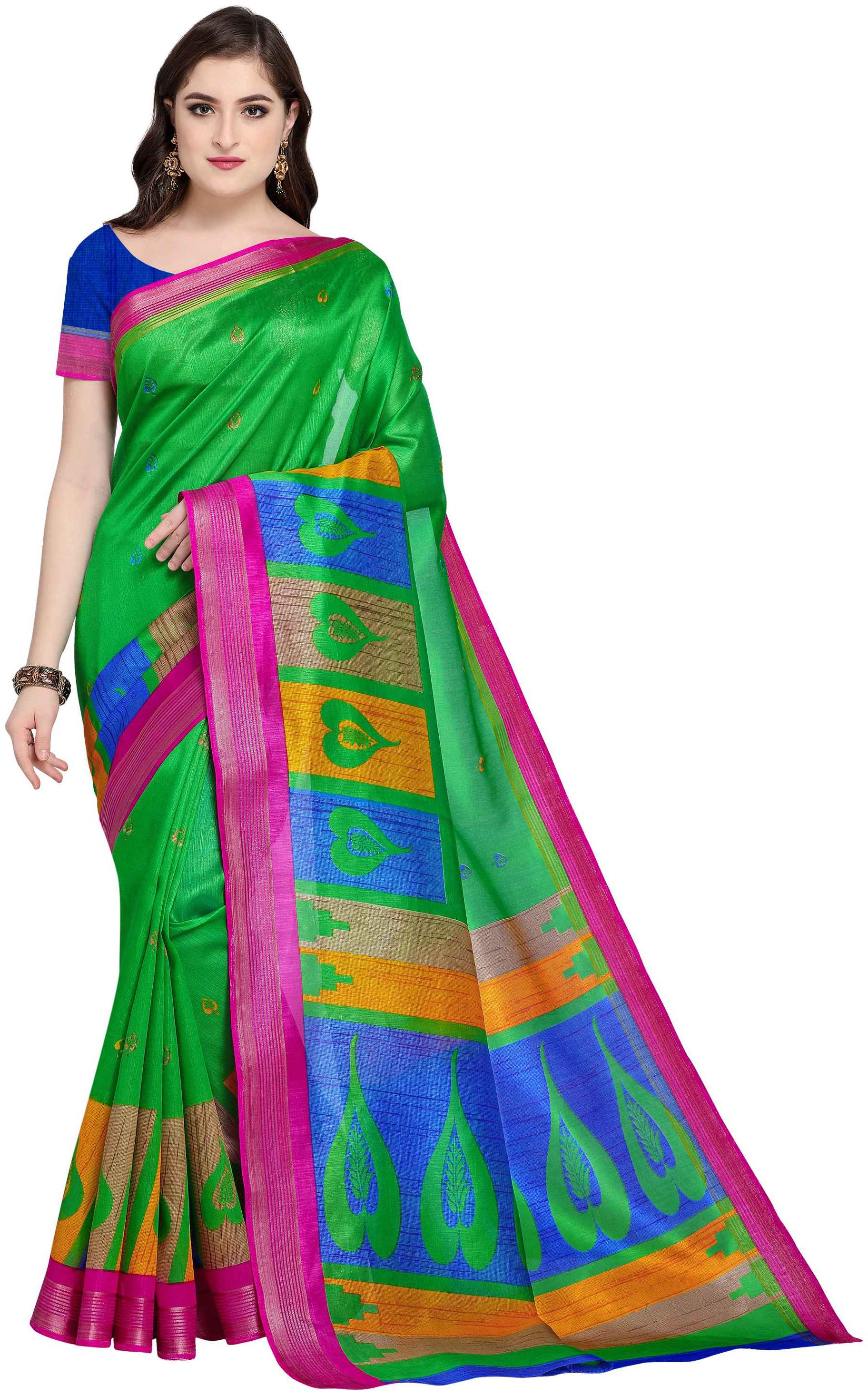 

Sunaina Polycotton Designer Saree
