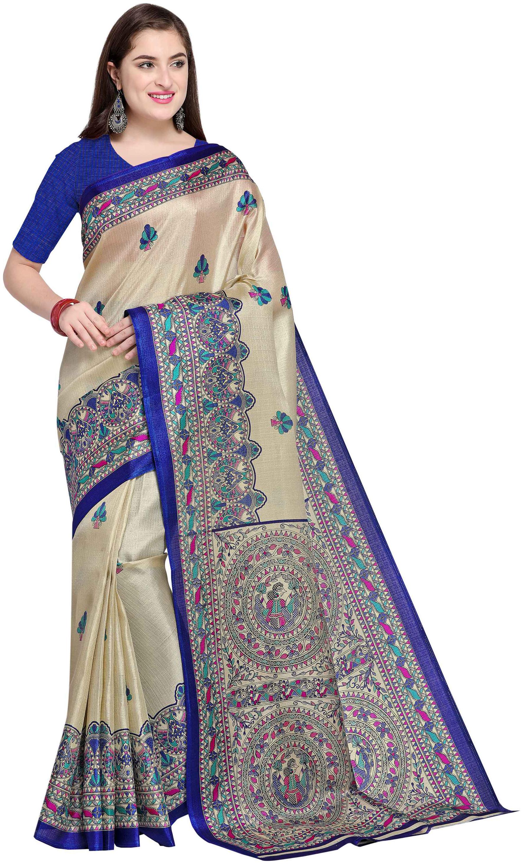 

Sunaina Polycotton Designer Saree