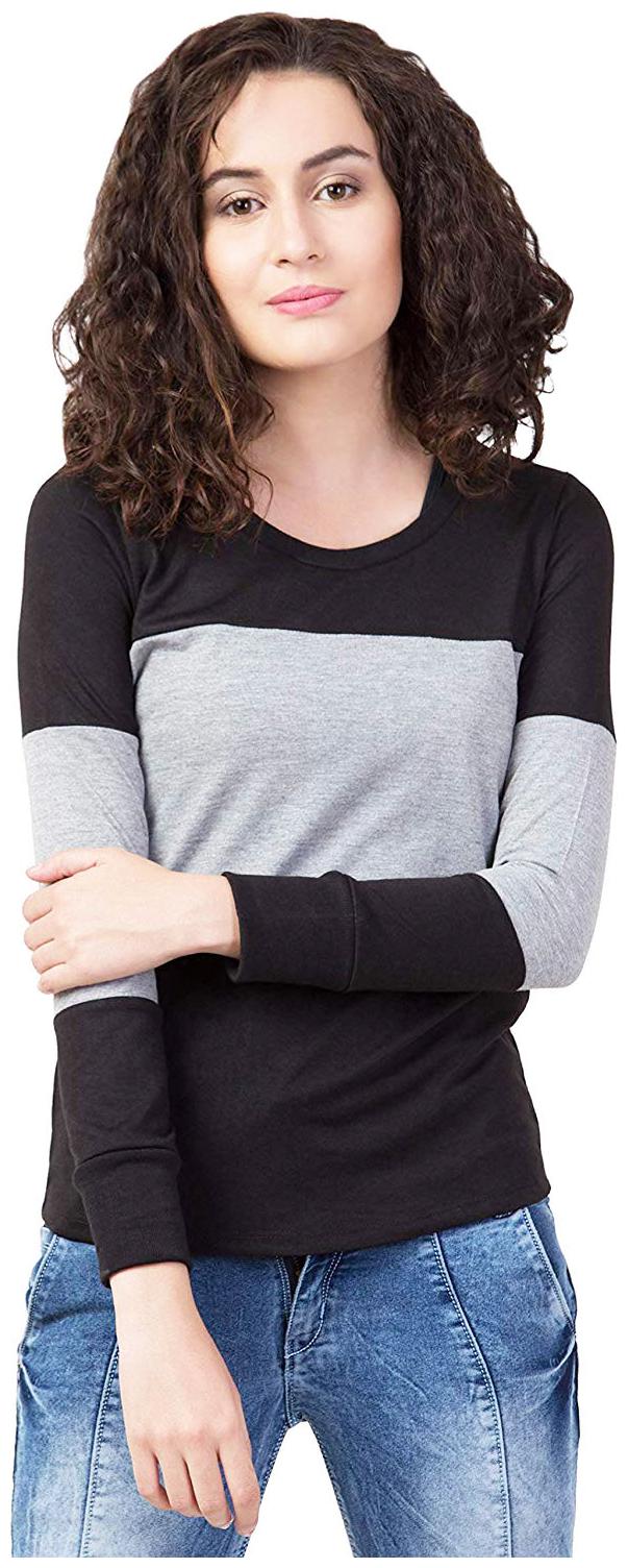 

Sundish Women Multi Slim fit Round neck Cotton T shirt