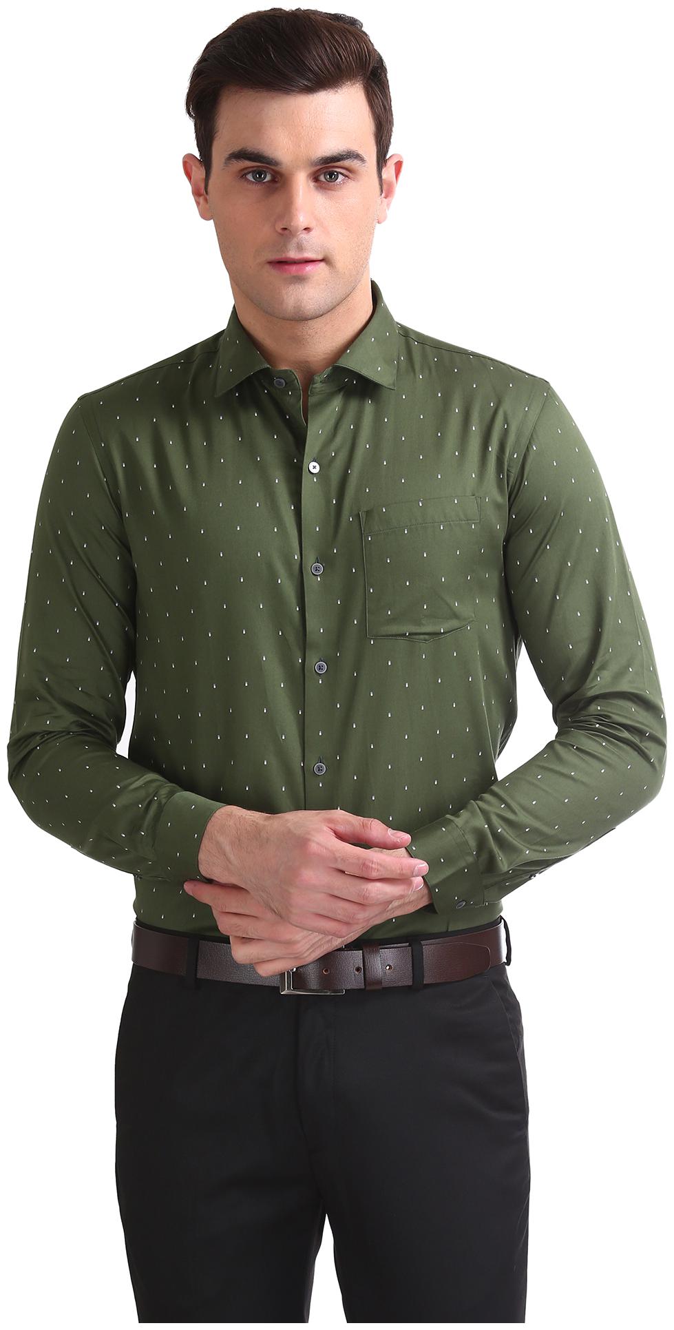 

Arrow Men Super slim fit Formal Shirt - Green