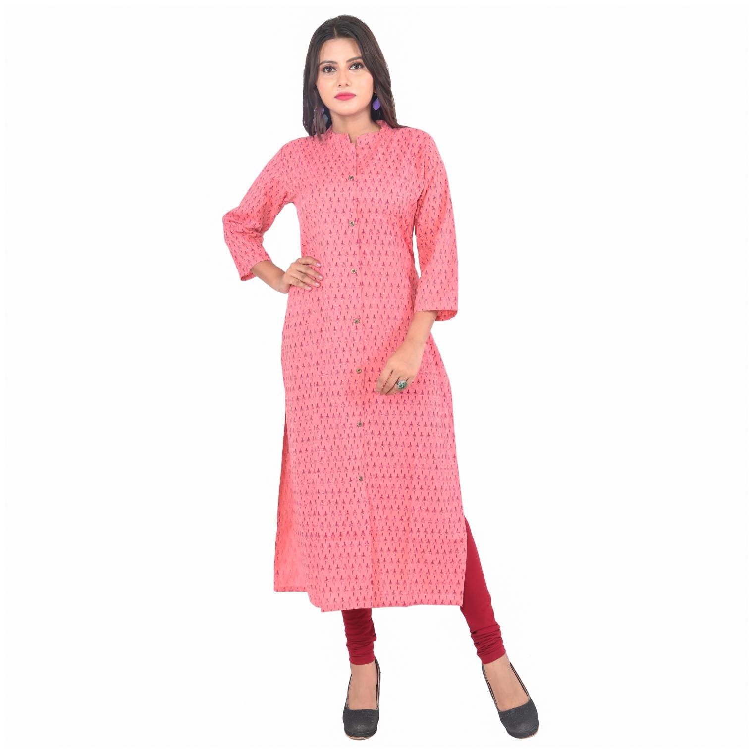 

Sushi Couture Women Peach Printed Straight Kurta