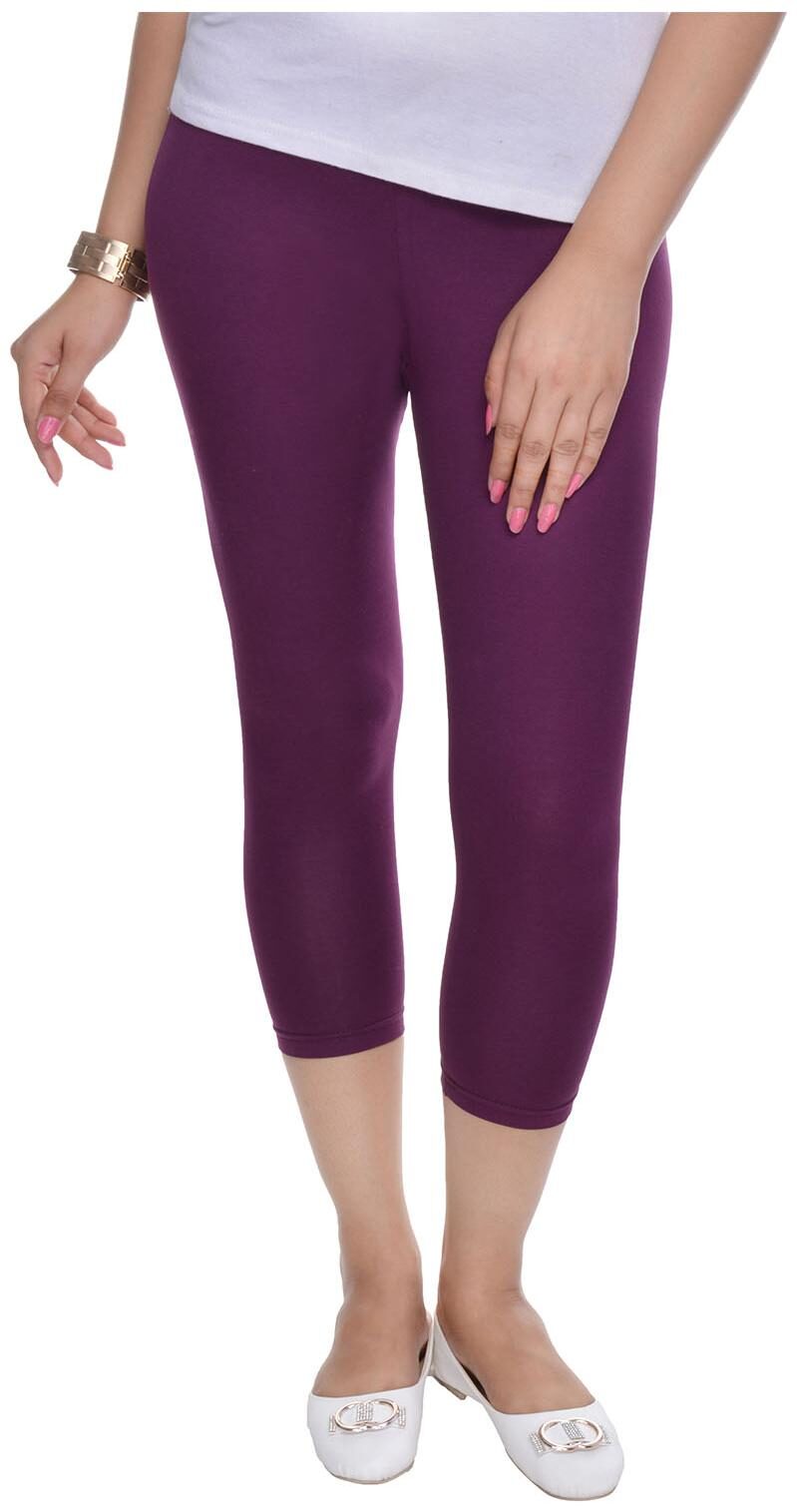 

Suti Women Three-Fourth Solid Leggings