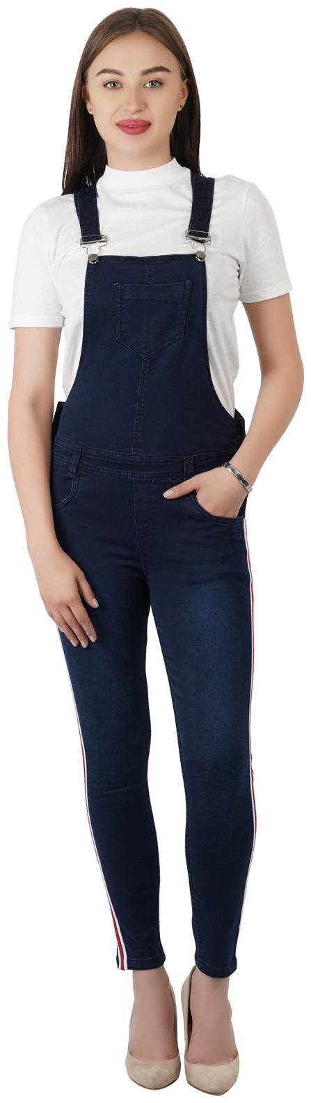 

SVTADA COLLECTION Solid Dungaree - Blue