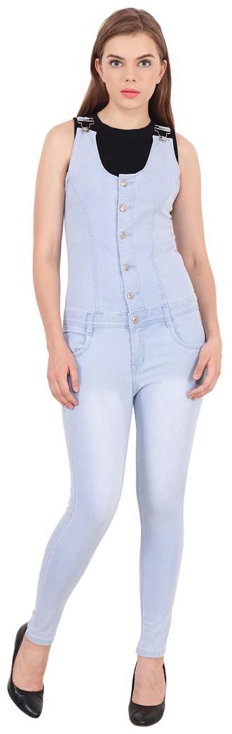 

SVTADA COLLECTION Solid Dungaree - Blue