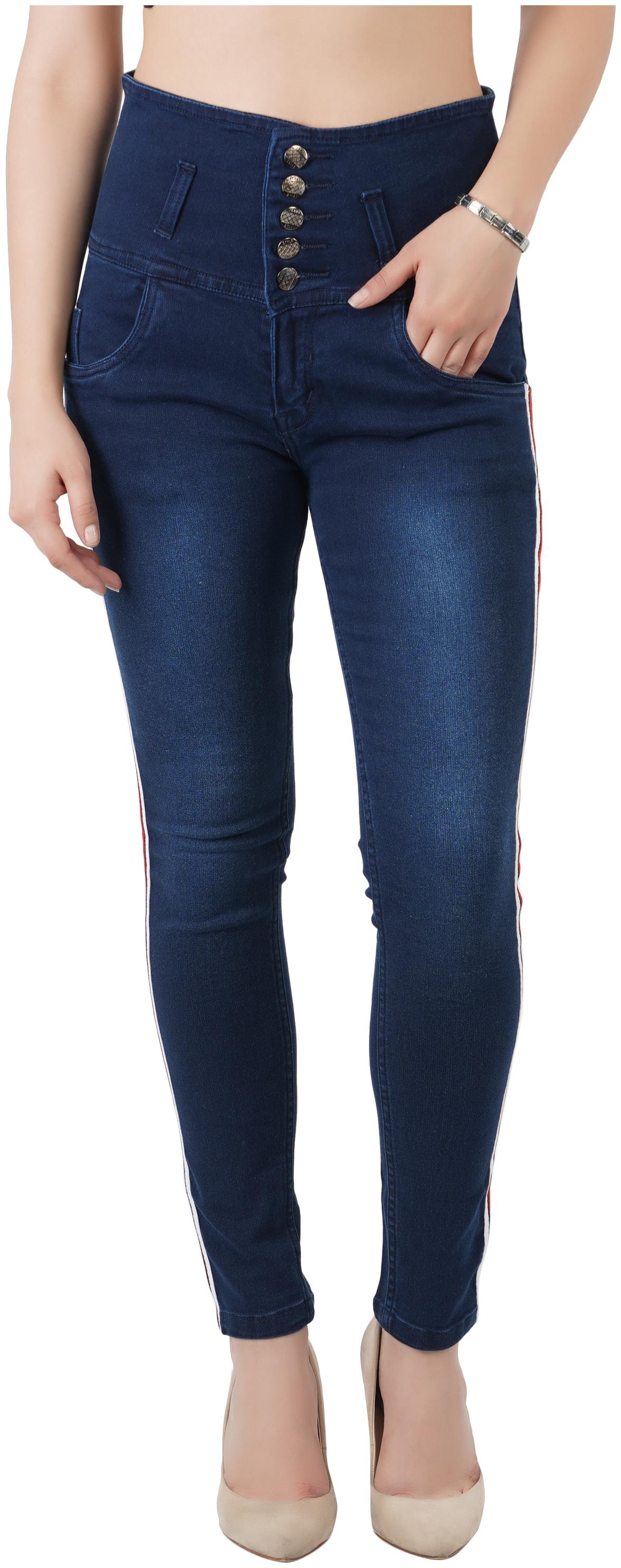

SVTADA COLLECTION Women Denim Washed Navy Blue Jeans