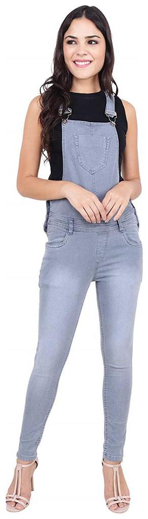

SVTADA COLLECTION Solid Dungaree - Grey