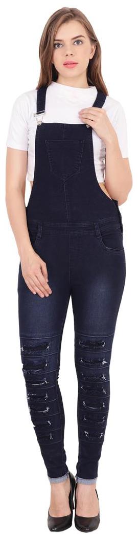 

SVTADA COLLECTION Solid Dungaree - Blue