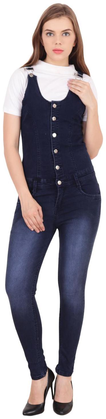 

SVTADA COLLECTION Solid Dungaree - Blue