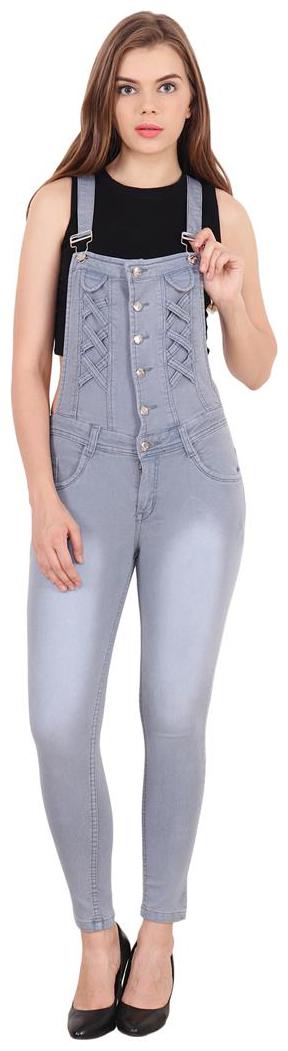 

SVTADA COLLECTION Solid Dungaree - Grey