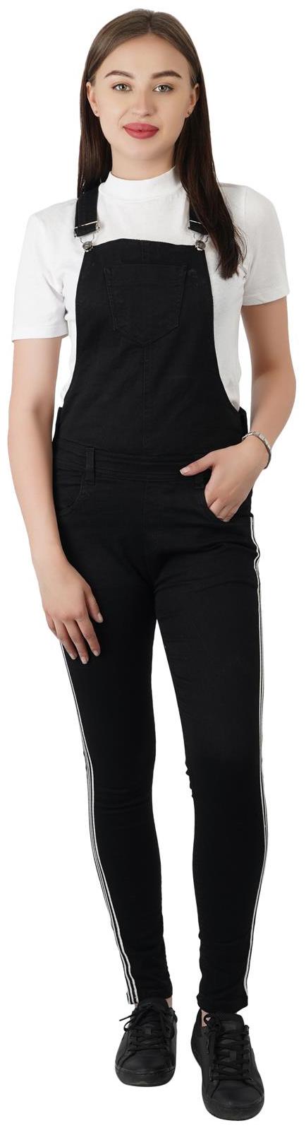 

SVTADA COLLECTION Solid Dungaree - Black