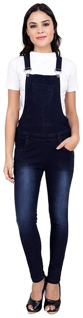 

SVTADA COLLECTION Solid Dungaree - Blue