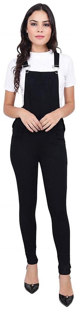 

SVTADA COLLECTION Solid Dungaree - Black