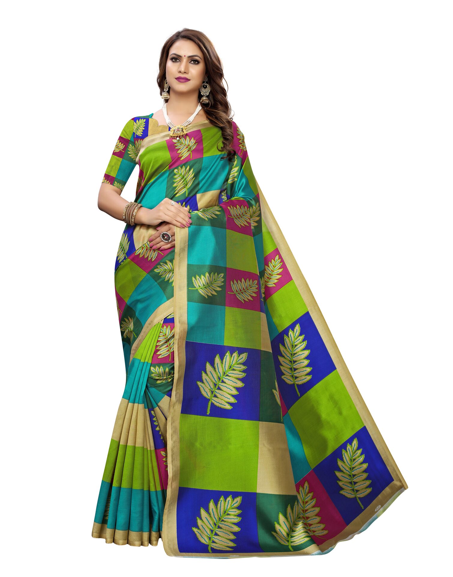 

Swaron Artificial Silk Printed Multi Regular Saree For Women