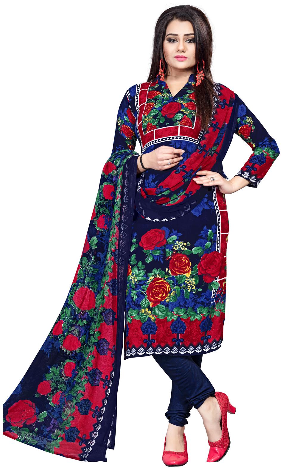 

Swaron Multi Unstitched Kurta with bottom dupatta With dupatta Dress Material