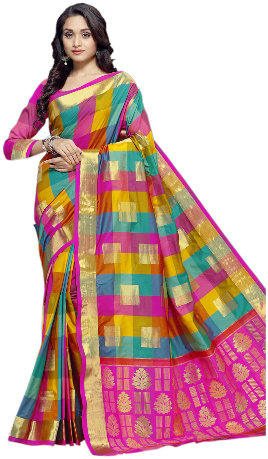 

Swaron Silk Multi Woven Regular Saree For Women