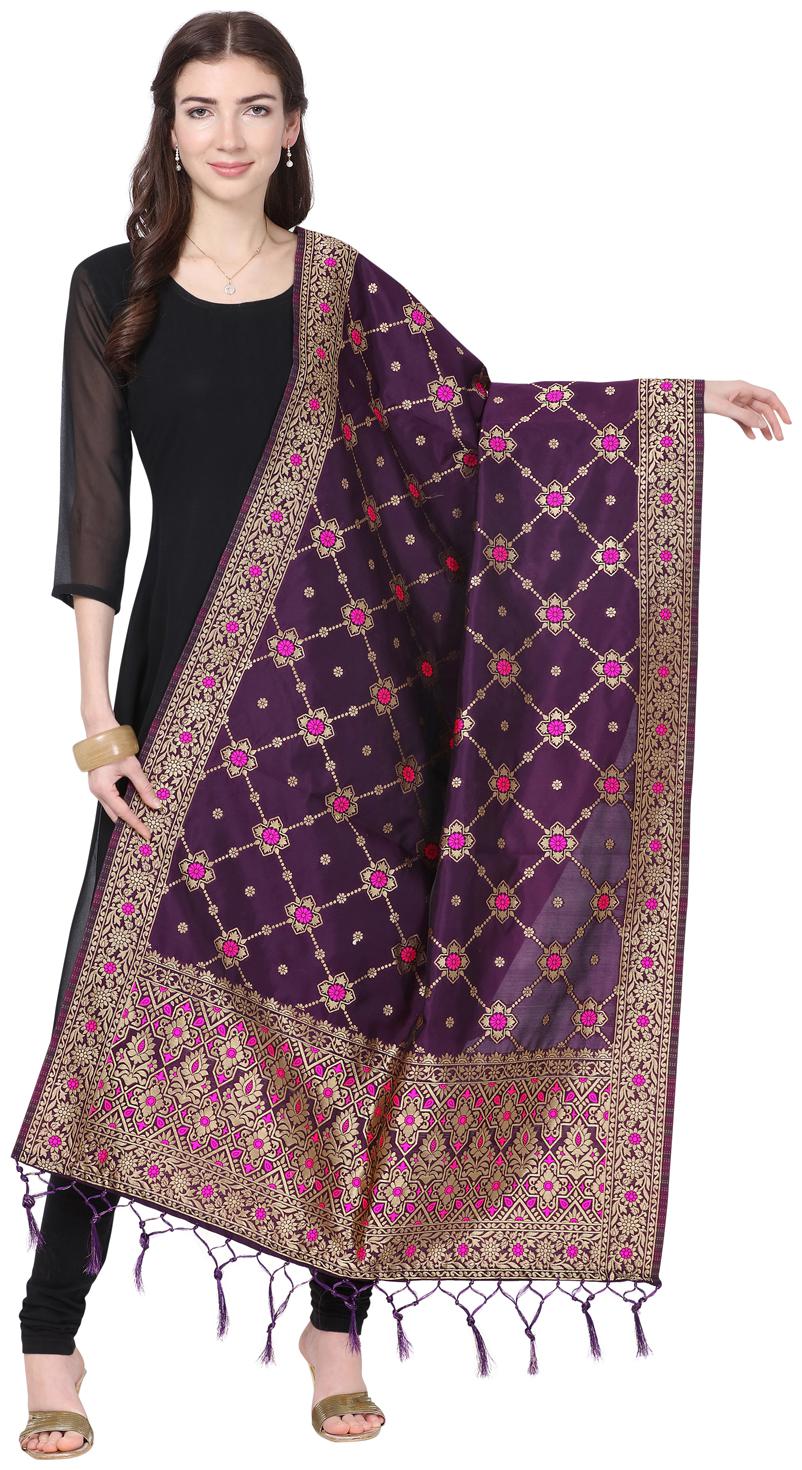 

Swaron Silk Dupatta Purple