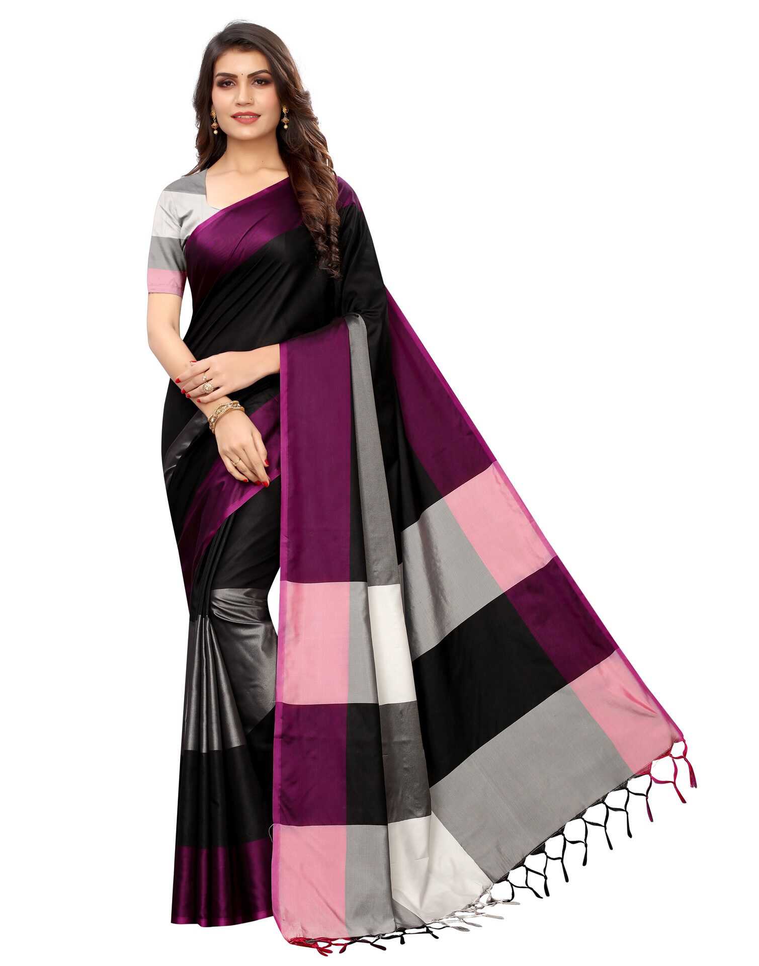 

Swaron Silk Striped Multi Regular Saree For Women