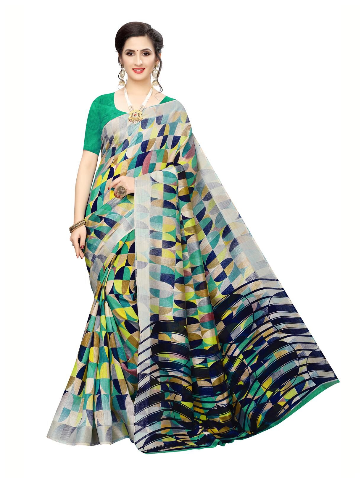 

Swaron Women Artificial Silk Regular Saree -Multi