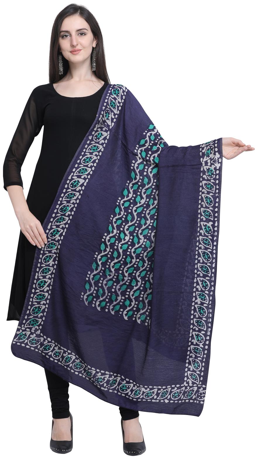 

Swaron Women Cotton Printed Dupatta Blue