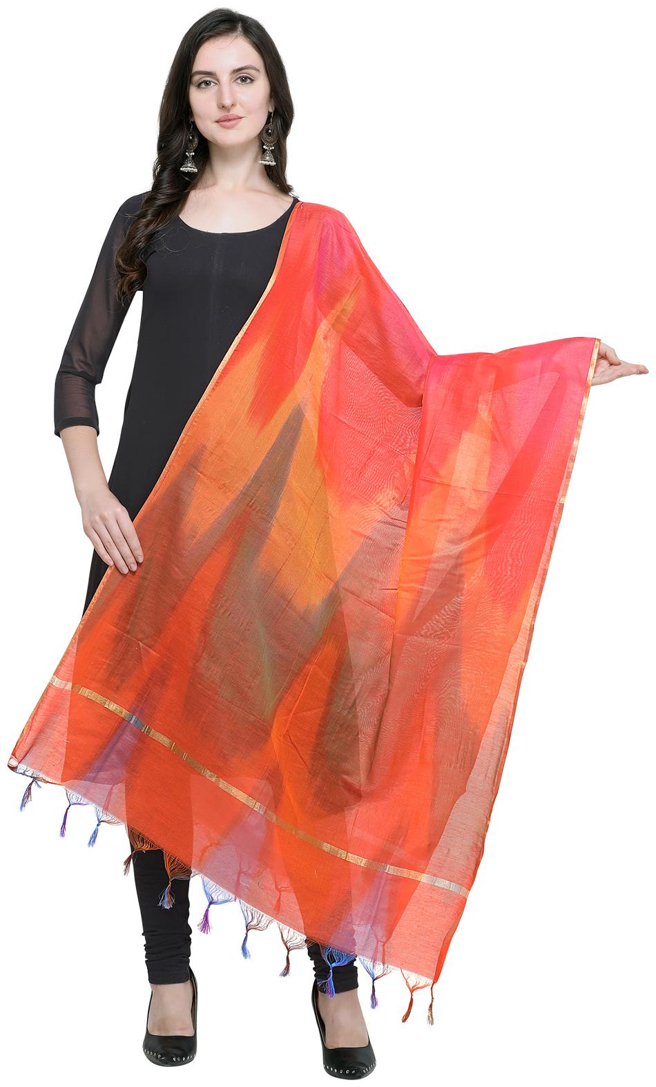 

Swaron Women Blended Printed Dupatta Orange