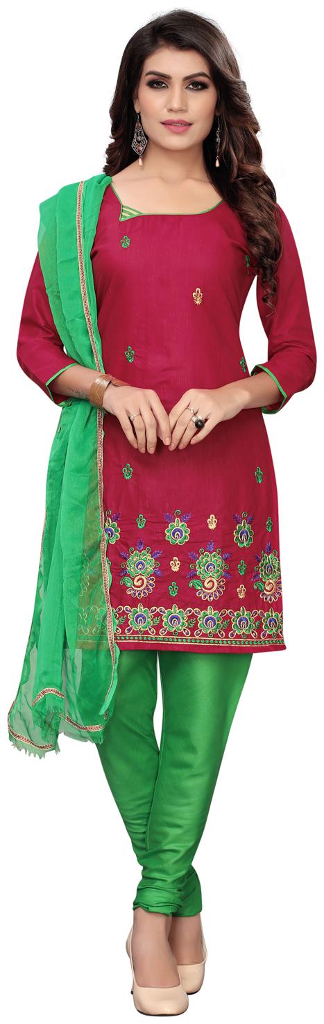 

Swaron Maroon Unstitched Kurta with bottom dupatta With dupatta Dress Material