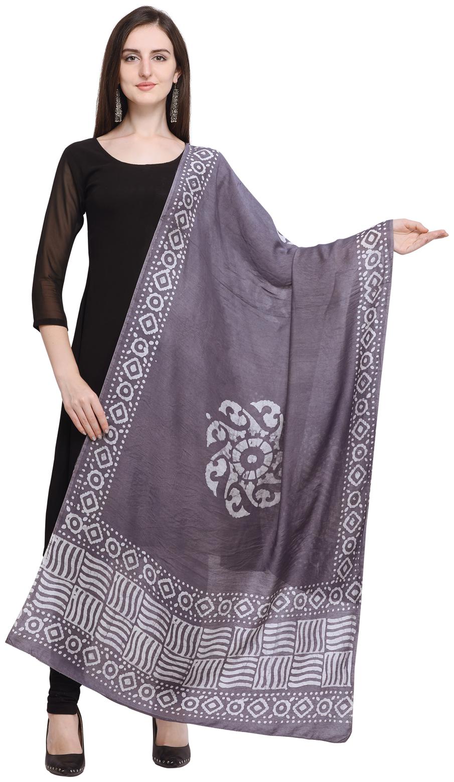 

Swaron Women Cotton Printed Dupatta Grey
