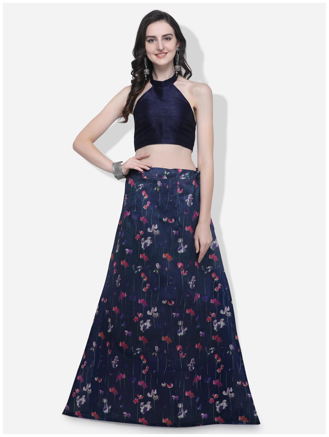 

Swaron Women Silk Lehenga Choli Blue