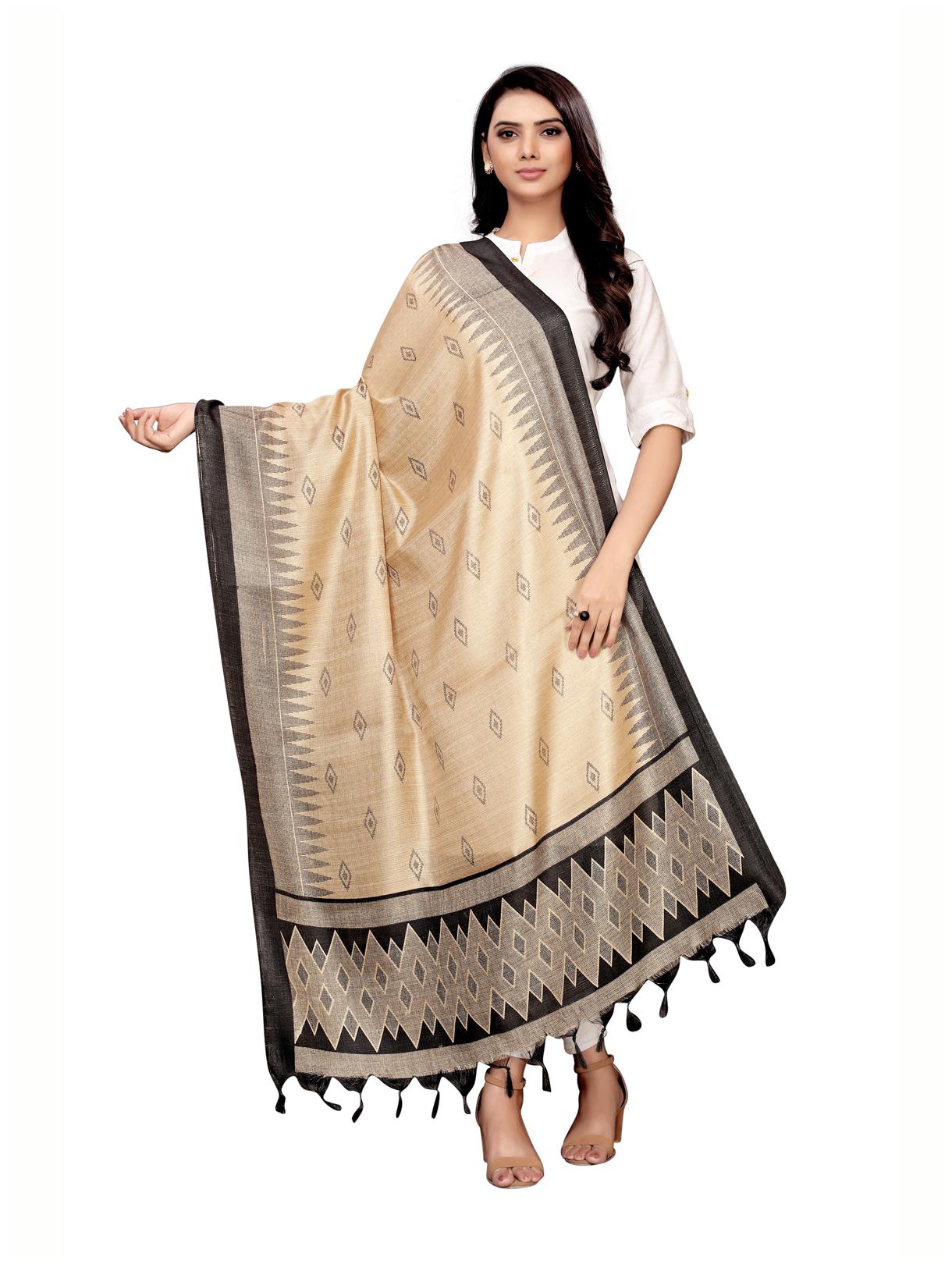 

Swaron Women Blended Printed Dupatta Beige