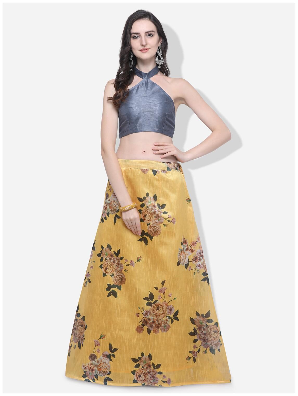 

Swaron Women Silk Lehenga Choli Yellow