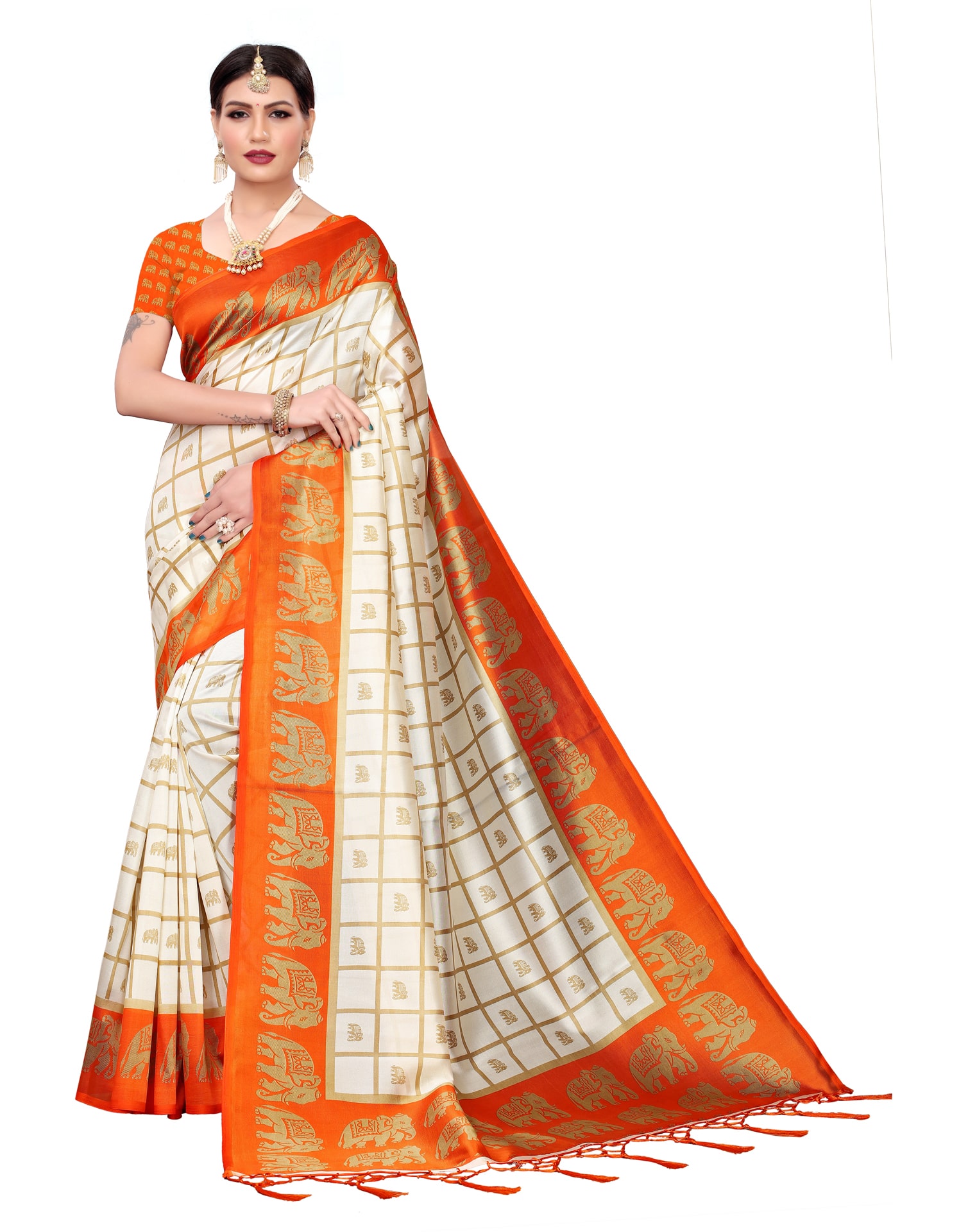 

Swaron Women Mysore Traditional Saree With Blouse Piece (Multi)