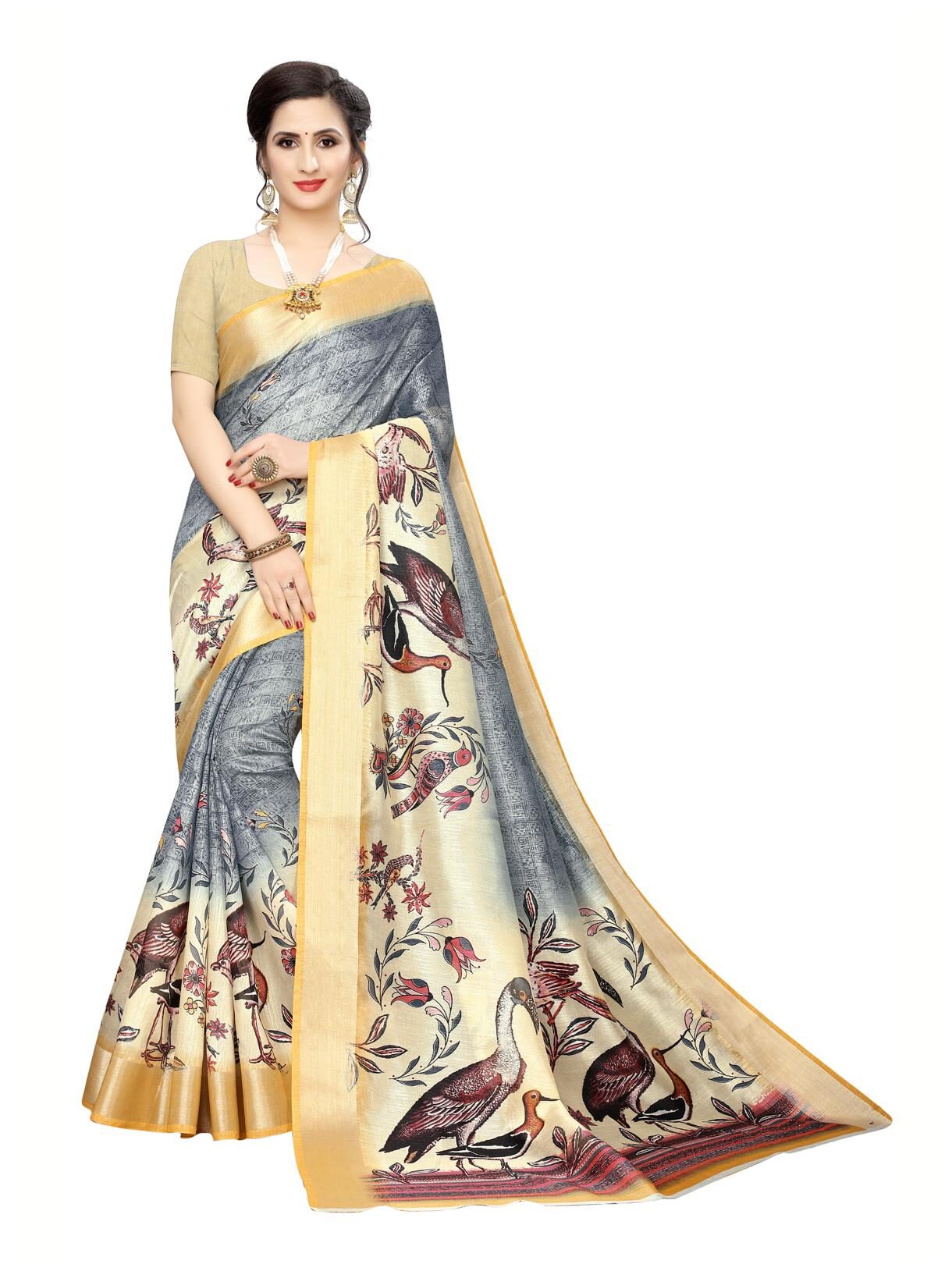 

Swaron Women Artificial Silk Regular Saree -Blue